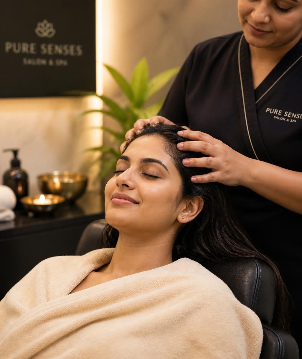 Relaxing hair spa treatment at Silver9